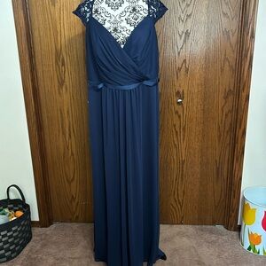 David’s bridal navy dress